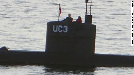 This image is thought to be the final photo of Swedish journalist Kim Wall. She&#39;s seen standing with Peter Madsen in the tower of his private submarine on August 10, 2017 in Copenhagen Harbor. 