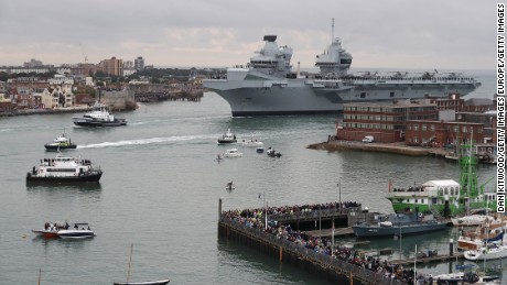 The HMS Queen Elizabeth is the lead ship in the new Queen Elizabeth class of aircraft carriers. 