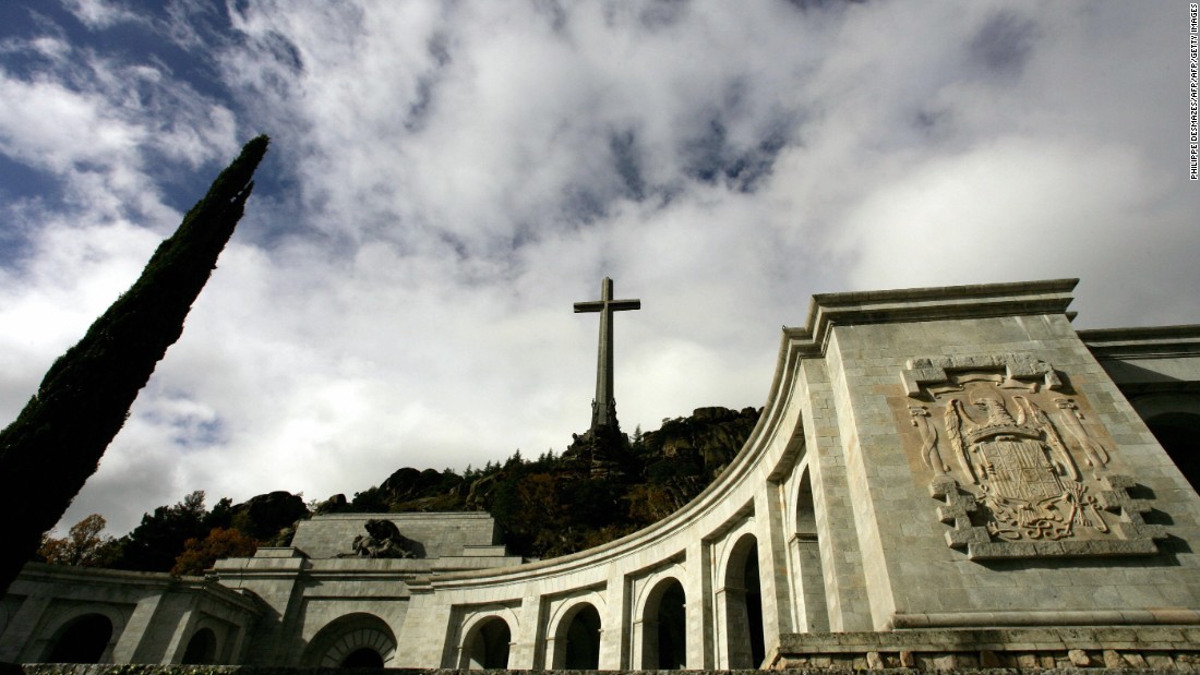 The basilica of the Valle de los Caidos (The Valley of the Fallen), a monument to the Francoist combatants who died during the Spanish civil war and Franco's final resting place just outside Madrid. 