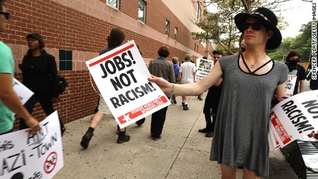 Protesters prepare to march in Boston against a planned &#39;Free Speech Rally&#39; just one week after the violent &#39;Unite the Right&#39; rally in Virginia left one woman dead and dozens more injured on August 19, 2017 in Boston, Massachusetts. Although the rally organizers stress that they are not associated with any alt-right or white supremacist groups, the city of Boston and Police Commissioner William Evans are preparing for possible confrontations at the afternoon rally. 