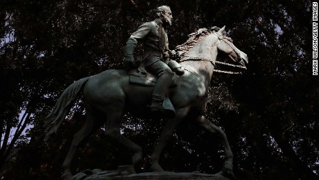 The statue of Thomas Jonathan &quot;Stonewall&quot; Jackson in Charlottesville.