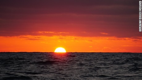 The sun sets are stunning at sea because there is nothing to block the horizon. We were treated to this spectacle in the Atlantic.