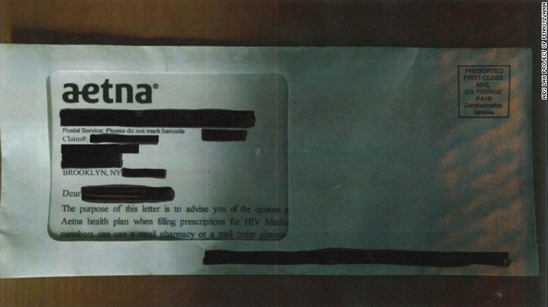 Aetna envelopes reveal customers' HIV status