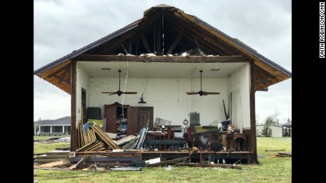 Rockport home sliced in half from Hurricane Harvey. 