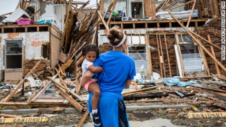 Residents of Rockport, Texas, return to their damaged and destroyed homes two days after Hurricane Harvey made landfall at this coastal Texas town in August 2017.