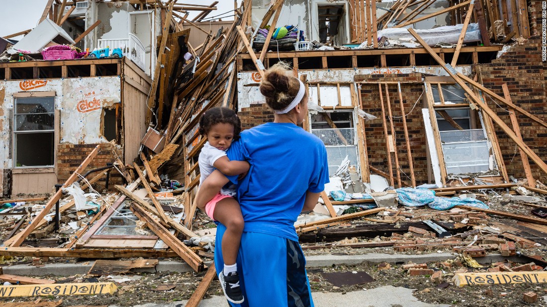 Rockport residents return to their destroyed home.