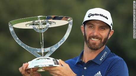 Dustin Johnson beat Jordan Spieth in a playoff to win The Northern Trust at Glen Oaks Club on Sunday.
