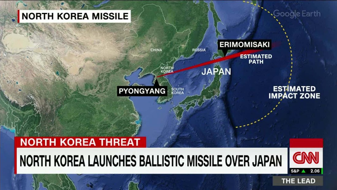 N Korea Fires Ballistic Missile Over Japan Cnn Video