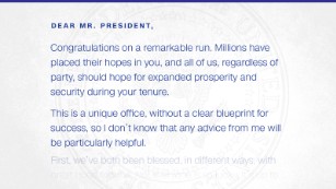 Read The Letters Outgoing Presidents Left For Their Successors In The Oval Office Cnnpolitics