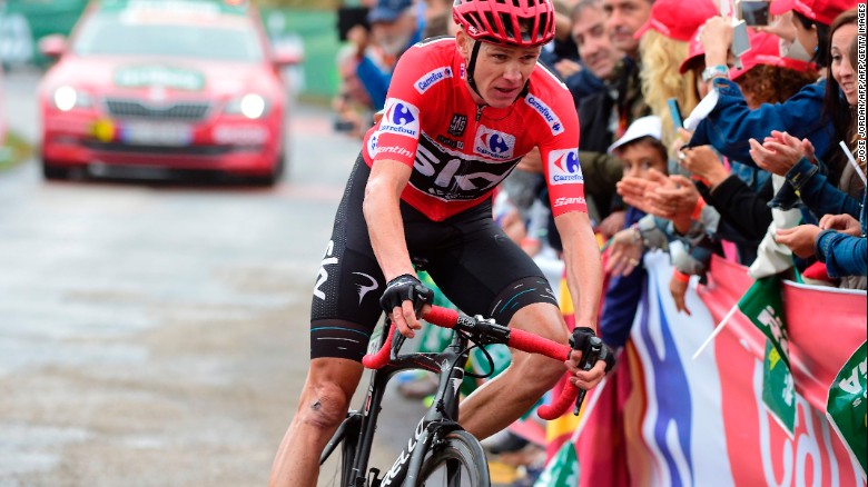 Britain&#39;s Chris Froome in action during this year&#39;s Vuelta. 