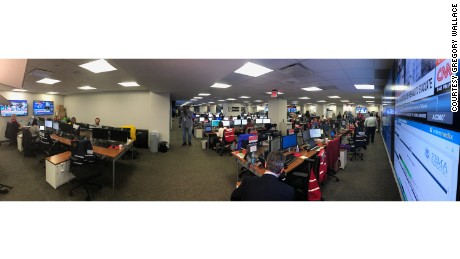 The scene inside FEMA&#39;s National Response Coordination Center.