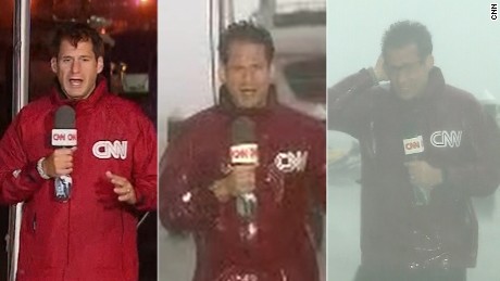 John Berman covering Hurrican Irma.