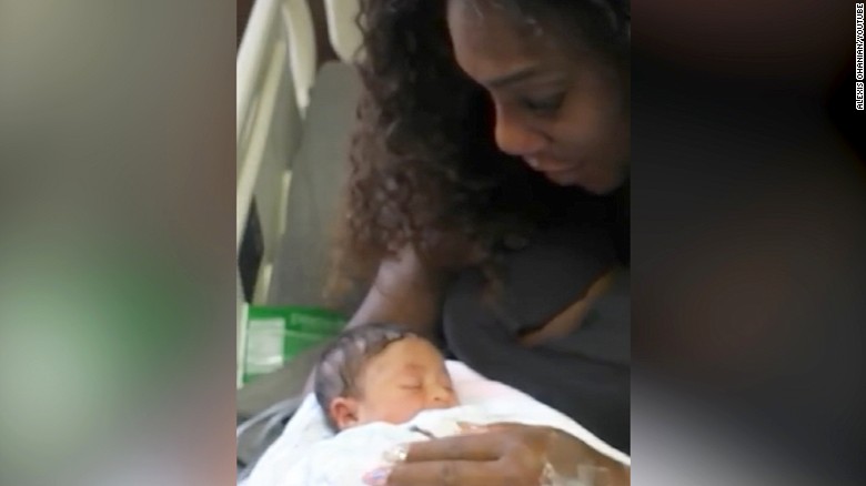 Serena Williams shows off new baby girl