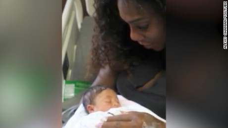 Serena Williams shows off new baby girl