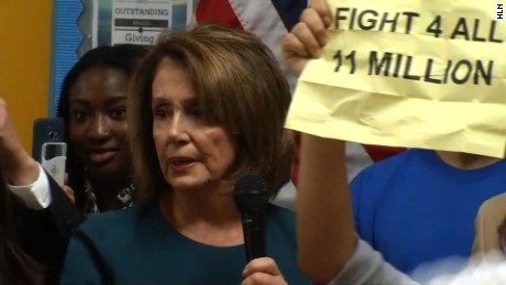 Protesters drown out Nancy Pelosi