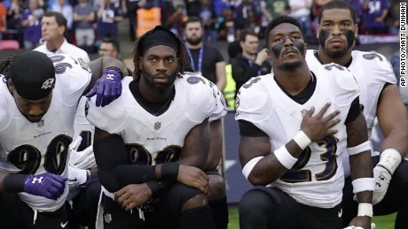 Ravens Jaguars Kneel During National Anthem