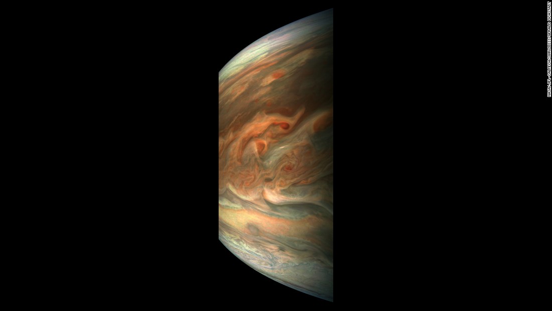 This striking image of Jupiter was captured by NASA&#39;s Juno spacecraft as it performed its eighth flyby of the gas giant.