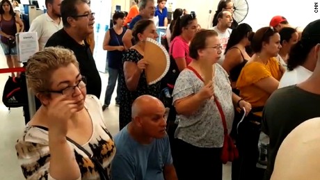 Hundreds stranded at Puerto Rican airport