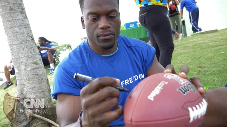 NFL stars stand up for sex trafficking survivors in the Dominican Republic  - CNN