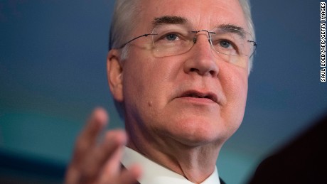 Price out as HHS secretary after private plane scandal