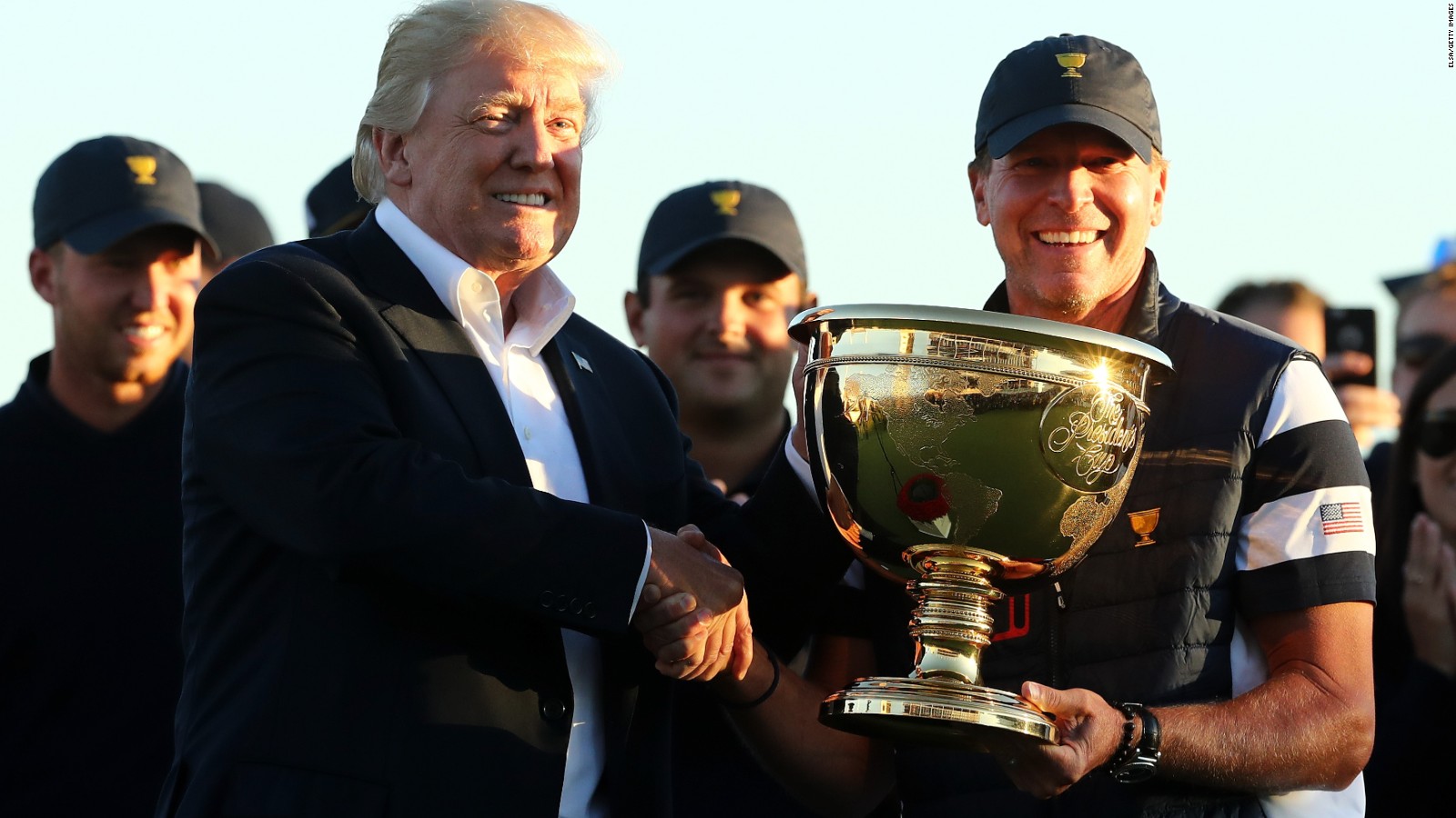 Trump Dedicates Trophy To Hurricane Victims - CNN Video