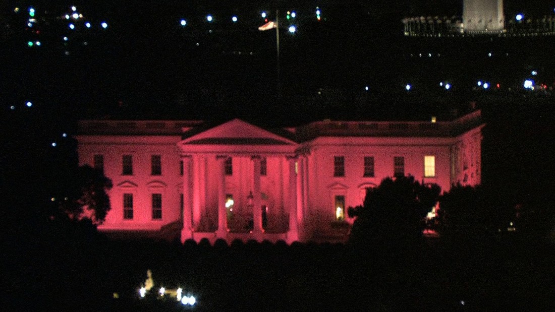 White House glows pink for breast cancer - CNNPolitics