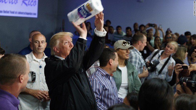 Trump hands out supplies in Puerto Rico