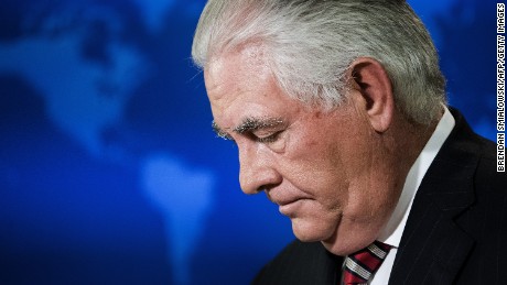 US Secretary of State Rex Tillerson pauses during a briefing at the Department of State   on August 22, 2017 in Washington, DC.
US Secretary of State Rex Tillerson acknowledged Tuesday that North Korea has shown a &quot;level of restraint&quot; in not conducting nuclear or missile tests since new UN sanctions were imposed. And he expressed the hope that it was a sign of Pyongyang&#39;s readiness to enter peace and disarmament talks with Washington &quot;sometime in the near future.&quot;
 / AFP PHOTO / Brendan Smialowski        (Photo credit should read BRENDAN SMIALOWSKI/AFP/Getty Images)