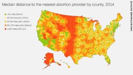 Some US women travel hundreds of miles for abortions, analysis finds