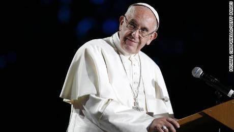 MALMO, SWEDEN - OCTOBER 31:  Pope Francis gives a speech during the &#39;Together in Hope&#39; event at Malmo Arena on October 31, 2016 in Malmo, Sweden. The Pope is on 2 days visit attending Catholic-Lutheran Commemoration in Lund and Malmo.  (Photo by Michael Campanella/Getty Images)