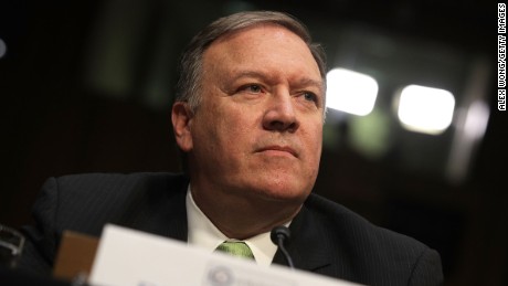WASHINGTON, DC - MAY 11:  Central IntelligenceæAgency Director Mike Pompeo testifies before the Senate Intelligence Committee with the other heads of the U.S. intelligence agencies in the Hart Senate Office Building on Capitol Hill May 11, 2017 in Washington, DC. The intelligence officials were questioned by the committee during the annual hearing about world wide threats to United States' security.  (Photo by Alex Wong/Getty Images)