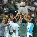 saudi arabia celebrate world cup bert van marwijk 