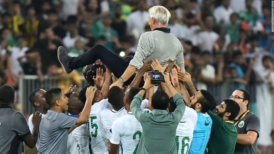 The Green Falcons beat Japan in the final round of Asian qualifying to finish second in a tightly contested group and book their place at Russia 2018. 