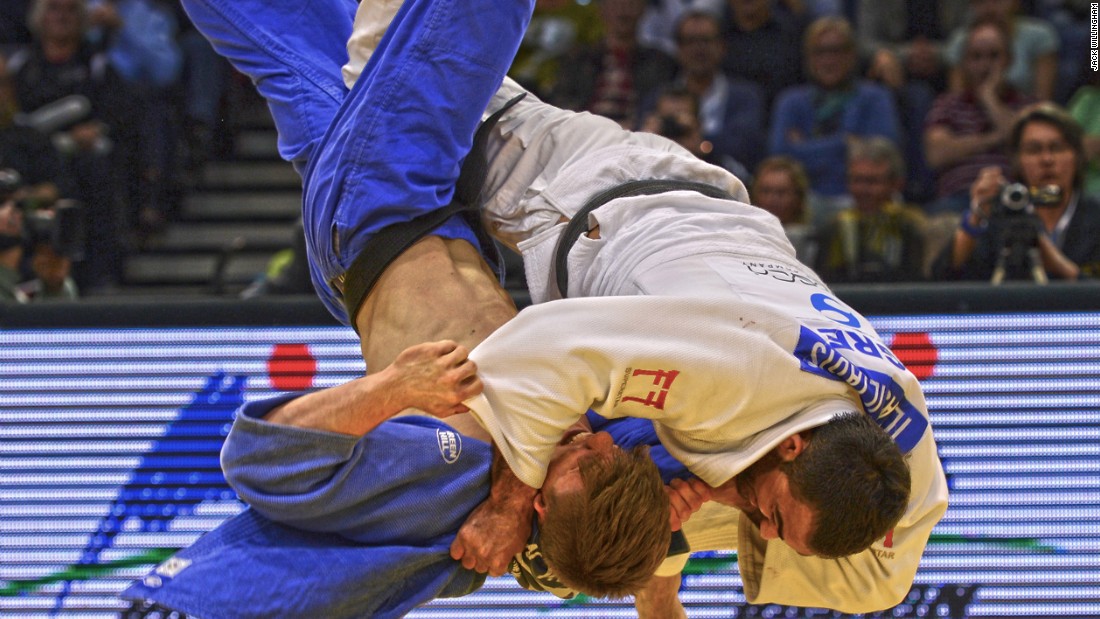 &quot;Not such an historic moment, but one of my favorite action shots ever. Both men clear of the mat, in mid air, this is Iliadis throwing Noel Van T End with Uchi Mata to win the 2014 Dusseldorf Grand Prix.&quot;