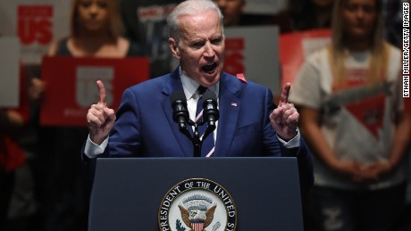 Vice President Joe Biden speaks to students as part of the national It&#39;s On Us Week of Action at the Cox Pavilion at UNLV on April 7, 2016 in Las Vegas, Nevada. 