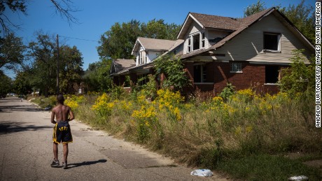 Struggling cities, like Detroit pictured here, can benefit from gentrification, say the writers.