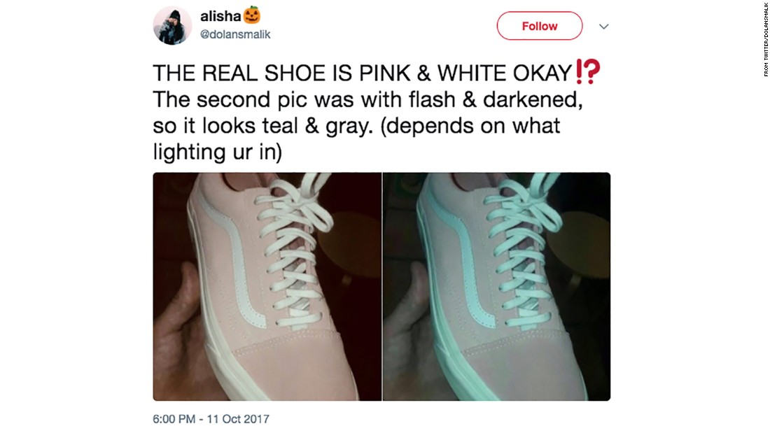 pink and white and blue and grey shoe