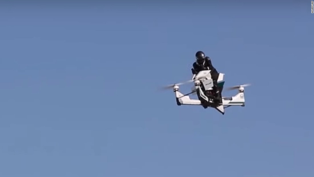 Created by Russian tech startup Hoversurf, the Scorpion is a hoverbike which took to the skies of Dubai in October. After appearing at trade shows earlier in 2017, Hoversurf signed a memorandum of understanding with Dubai Police to develop the concept further. There have been reports the Scorpion has a top speed of 124mph, and would provide another fast response method, should the police&#39;s &lt;a href=&quot;http://edition.cnn.com/style/gallery/dubai-police-supercars/index.html?gallery=%2F%2Fcdn.cnn.com%2Fcnnnext%2Fdam%2Fassets%2F170321162454-dubai-police-bugatti.jpg&quot;&gt;supercar patrol fleet&lt;/a&gt; be otherwise engaged.