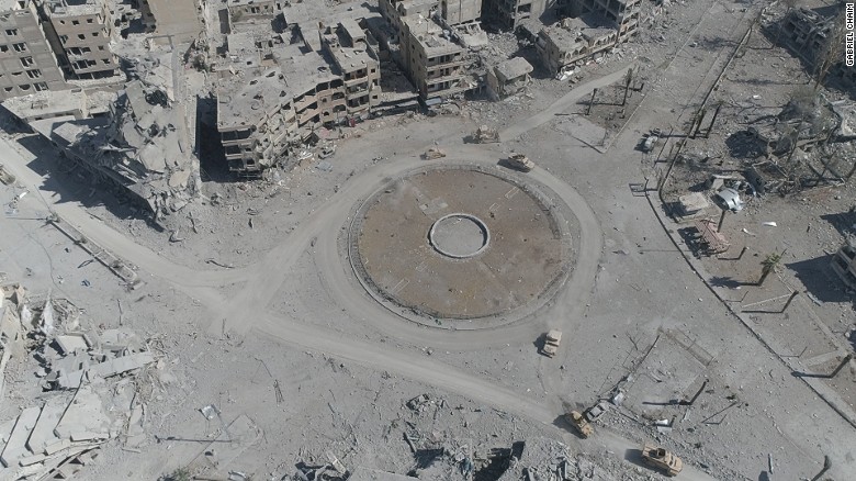 Raqqa drone video shows ISIS execution square