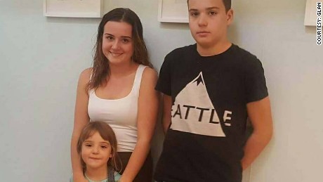 Claudia,18, with her siblings Martim, 14, and Mariana, 5. All three are part of the group taking on the Council of Europe.
