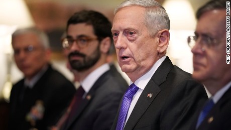 Surrounded by hawks, Mattis digs in amid Trump admin chaos 