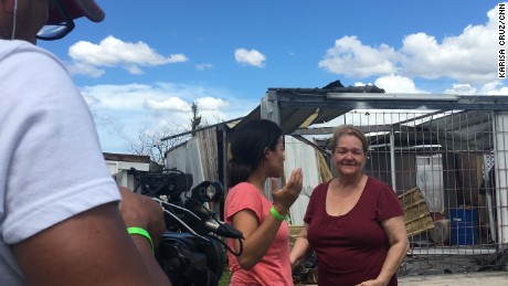 Leyla Santiago reunites with her Aunt Hilda in Corozal, Puerto Rico.