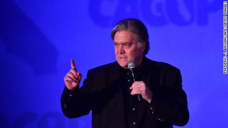 Steve Bannon addresses the California GOP 2017 Convention in Anaheim, California on October 20, 2017.
