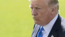 US President Donald Trump speaks to the media prior to departing on Marine One from the South Lawn of the White House in Washington, DC, October 25, 2017, as he travels to Dallas, Texas. (SAUL LOEB/AFP/Getty Images)