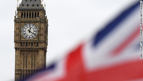 LONDON, ENGLAND - MARCH 29: The time 12:20pm shows on Big Ben on March 29, 2017 in London, England. The British Prime Minister Theresa May addresses the Houses of Parliament as Article 50 is triggered and the process that will take the United Kingdom out of the European Union begins.  (Photo by Carl Court/Getty Images)
