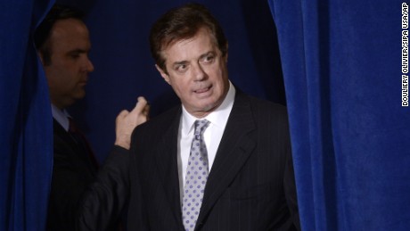 File photo - Paul Manafort , senior aid to Republican Presidential candidate Donald Trump attends an event on foreign policy in Washington on Wednesday April 27, 2016 in Washington, DC, USA. Corruption investigators in Ukraine say an illegal, off-the-books payment network earmarked $12.7 million in cash payments for Donald Trump&#39;s presidential campaign chairman Paul Manafort, the New York Times reported Monday. It is not clear if Manafort actually received any of the money designated for him from 2007 to 2012 while working as a consultant for pro-Russian former president Viktor Yanukovych&#39;s party, the Times said. Photo by Olivier Douliery/Sipa USA