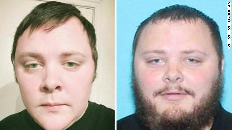 These two images widely distributed on social networks on November 06, 2017, allegedly show 26-year-old Devin Kelley who walked into the church in Sutherland Springs with an assault rifle on November 05, killing 26 people and wounding 20 more.    
Sunday&#39;s carnage in Sutherland Springs, a rural community of some 400 people southeast of San Antonio, came just five weeks after the worst gun massacre in modern US history, when a gunman killed 58 people at an open-air concert in Las Vegas. / AFP PHOTO / OFF / - / RESTRICTED TO EDITORIAL USE -  NO MARKETING - NO ADVERTISING CAMPAIGNS - DISTRIBUTED AS A SERVICE TO CLIENTS

-/AFP/Getty Images