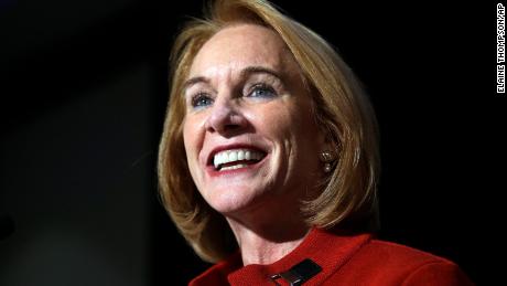 Seattle mayoral candidate Jenny Durkan smiles as she addresses supporters at an election night party Tuesday in Seattle.