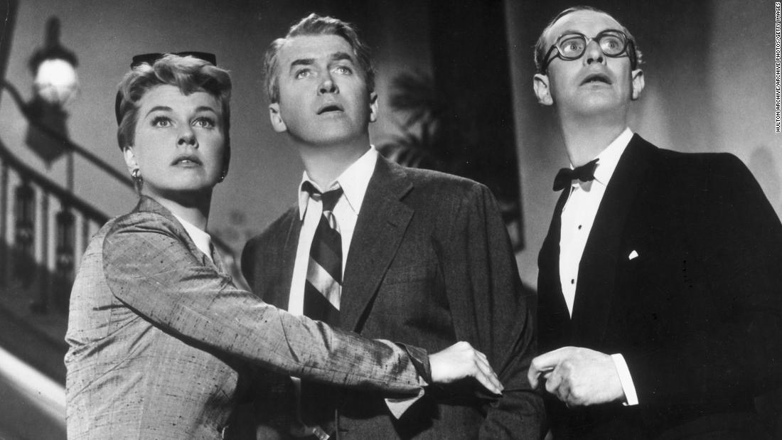 From left, Day, Jimmy Stewart and Richard Wattis star in the 1956 film &quot;The Man Who Knew Too Much.&quot; In that movie, Day sang &quot;Que Sera, Sera (Whatever Will Be, Will Be).&quot; The song reached No. 2 on the American Billboard Hot 100 chart, and it sold millions of copies. It also won an Oscar for songwriters Jay Livingston and Ray Evans.