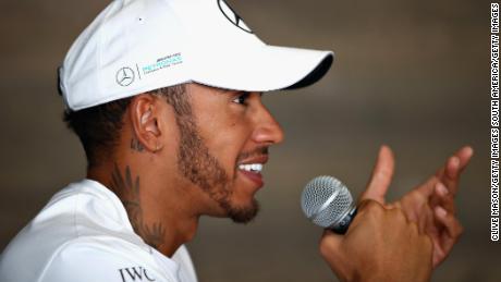 Lewis Hamilton addresses the media in Sao Paulo ahead of Sunday&#39;s Brazilian Grand Prix